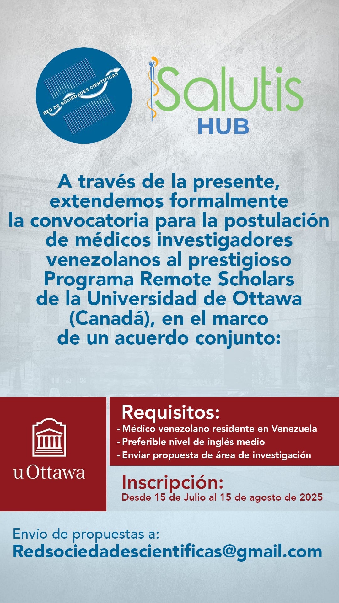 Universidad de Ottawa, Academia Nacional de Medicina y SalutisHUB